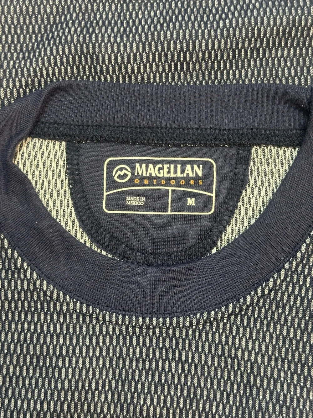 Magellan Outdoors Thermal Base Layer Set Mens M Blue Gray Waffle Knit Pants